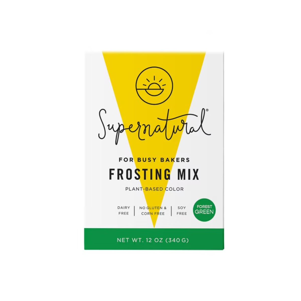 Supernatural Buttercream Frosting Mix Plant-Based Color Forest Green 12 oz