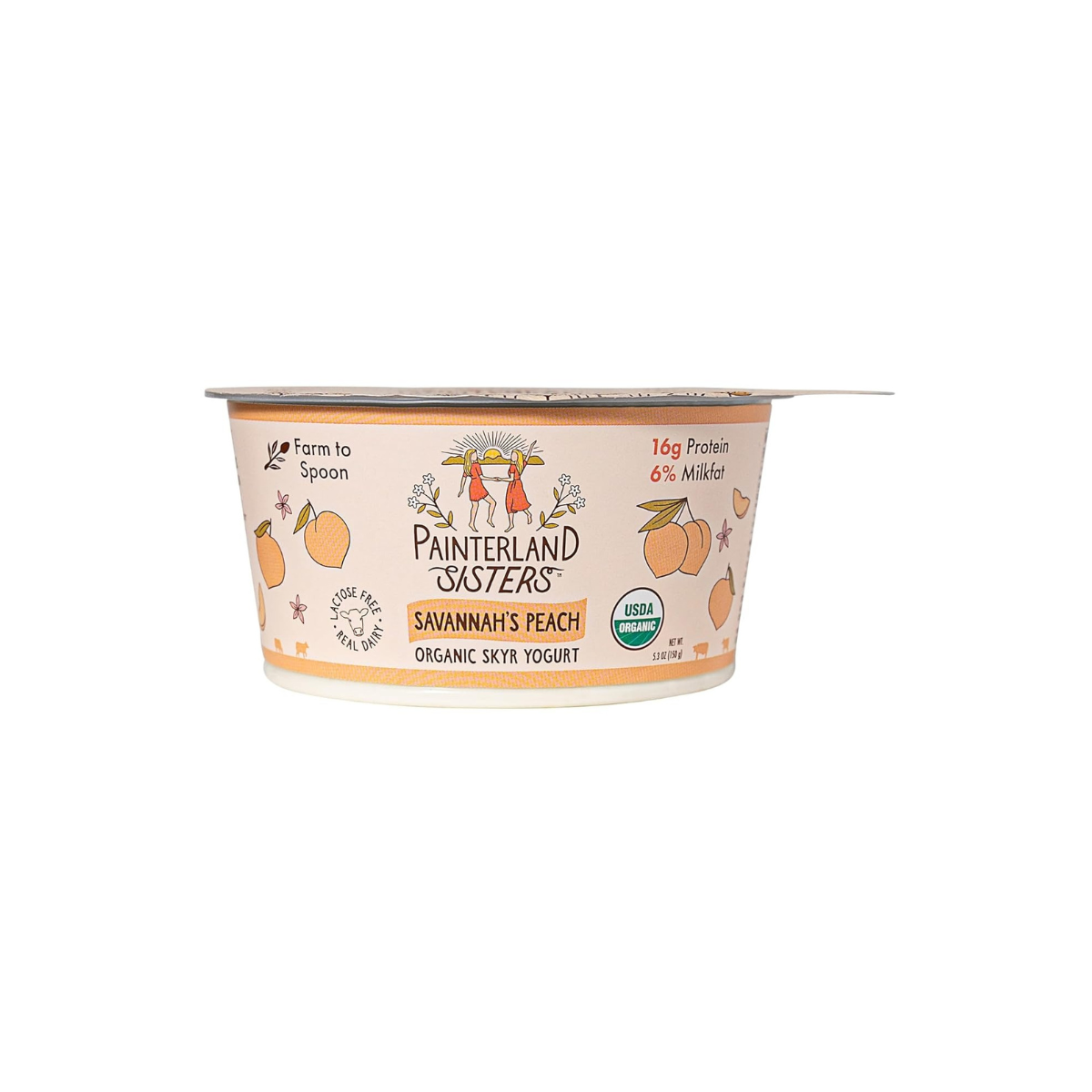 Painterland Yogurt Skyr Peach 150gr