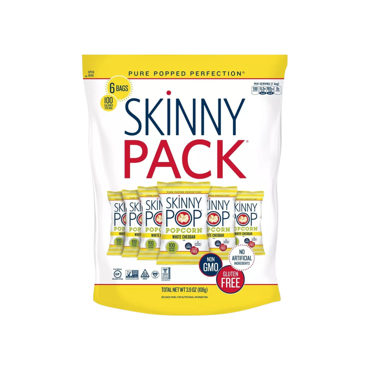 Skinnypop White Cheddar Pop Corn 6 c
