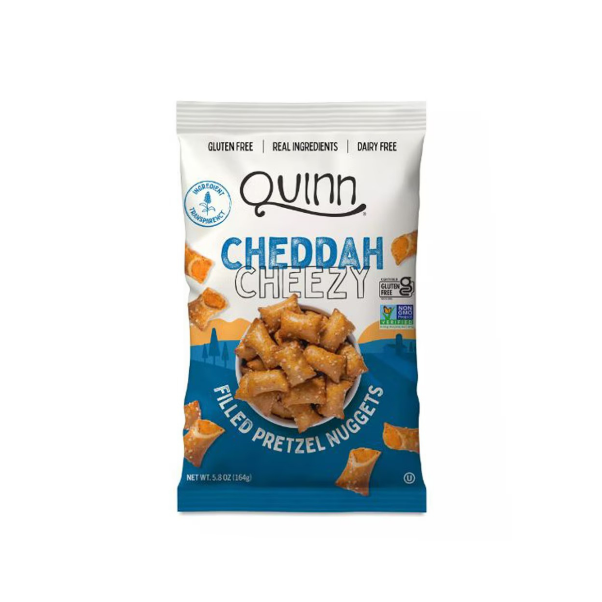 Quinn Snacks Plant Based Pretzel Nuggets Filled Cheddah Cheezy 5.8oz