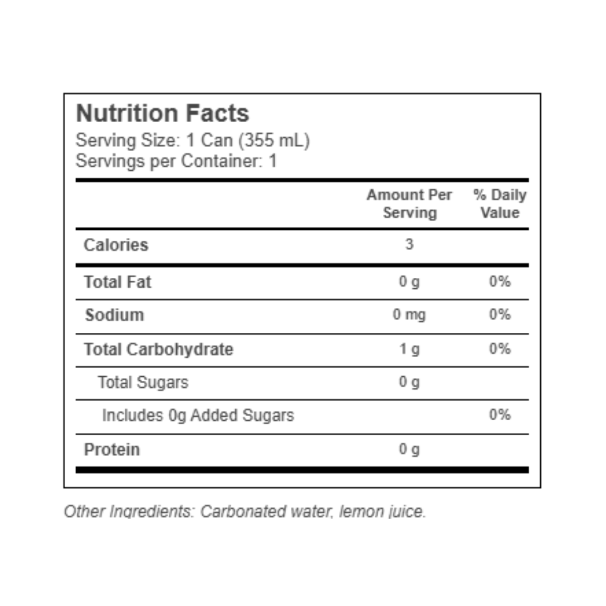 Spindrift Sparkling Water Lemon 8c