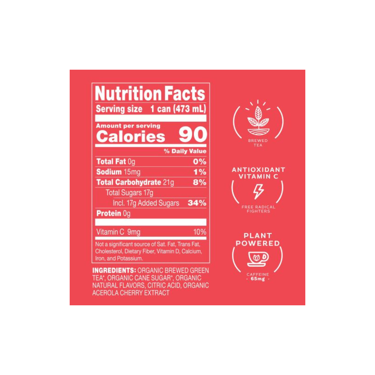 Steaz Iced Green Tea Super Fruit 16oz