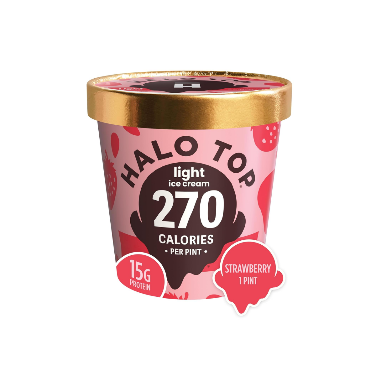Haloto Ice Cream Strawberry Light 16oz