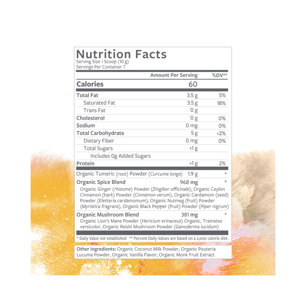 CLEAN Golden Turmeric Latte Mushroom Blend OG 2.47oz