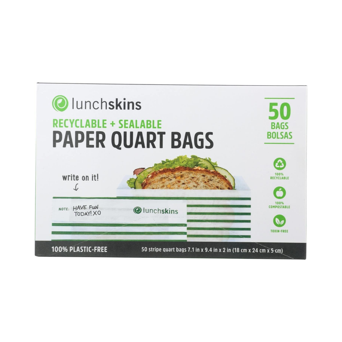 Lunchskins Bag Paper Long Sealable 50c