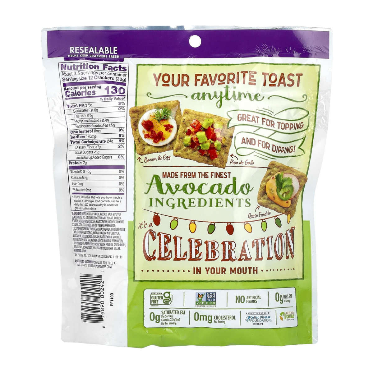 Crunchmaster Avocado Toast Cracker Salt & Pepper 3.54 oz