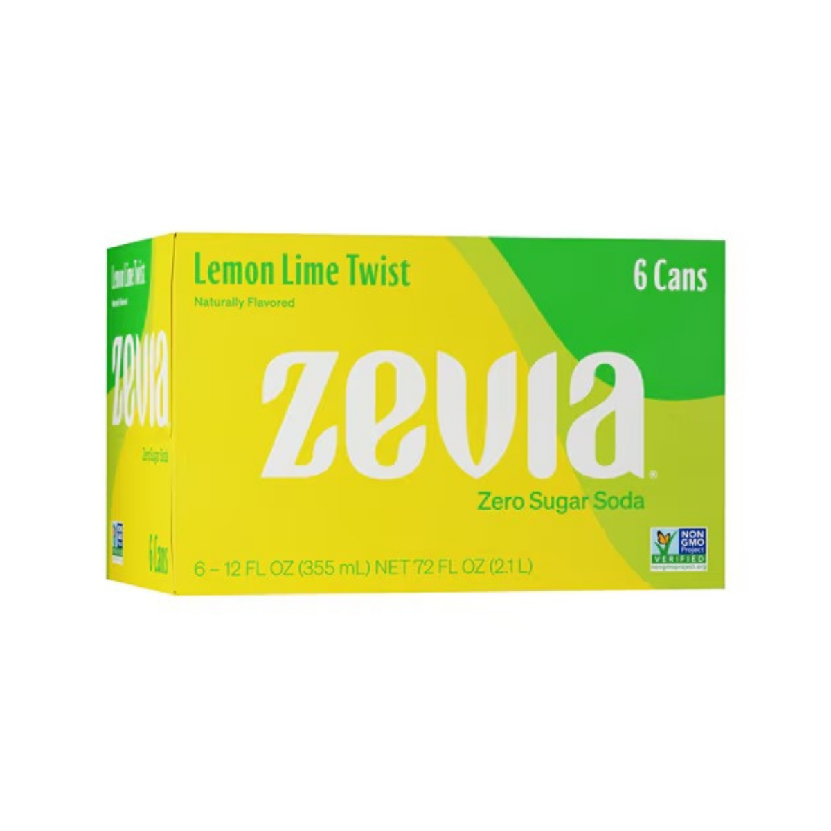 Zevia Non-GMO Zero Calorie Soda Lemon Lime Twist 6c