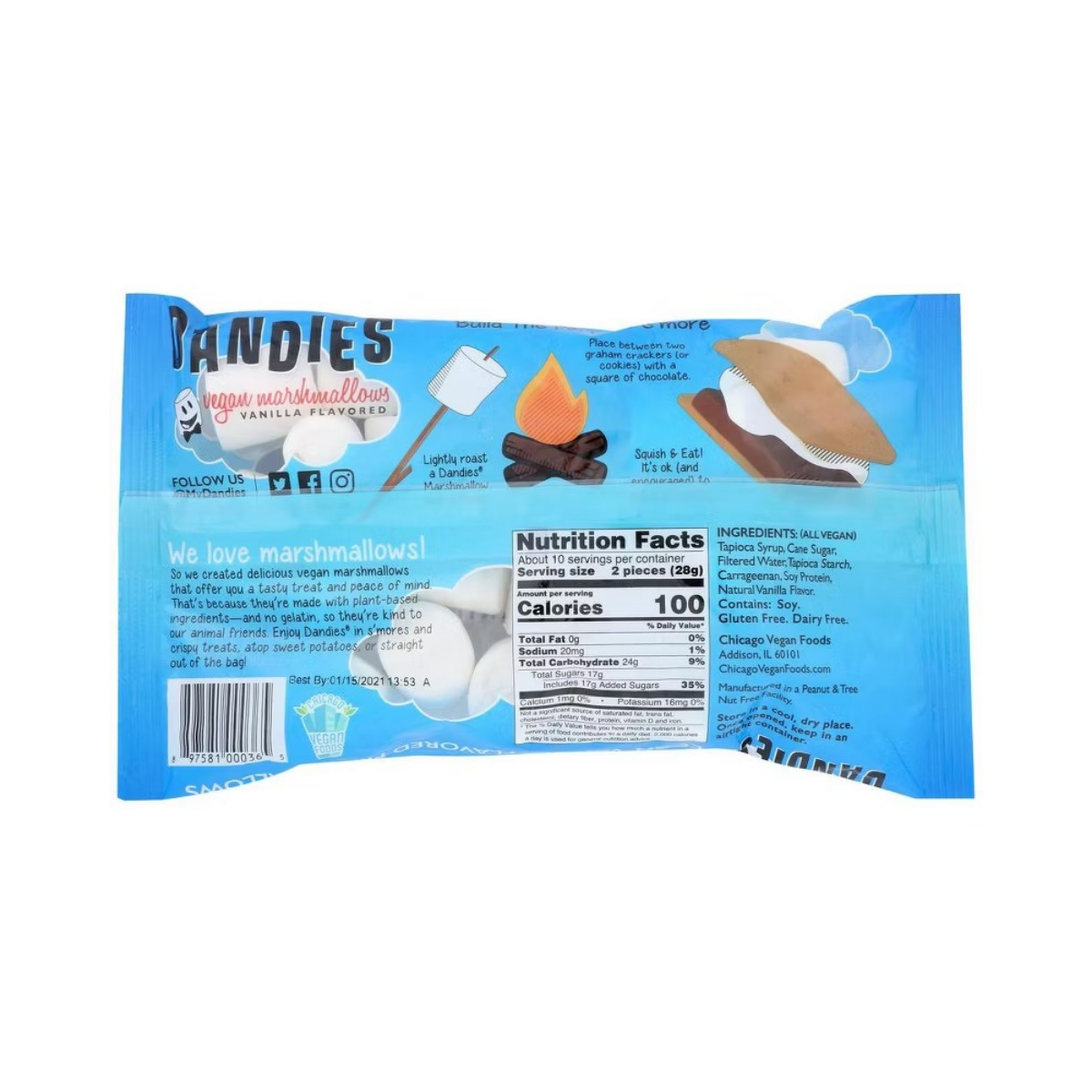Dandies Vegan Vanilla Flavored Marshmallows 10 oz