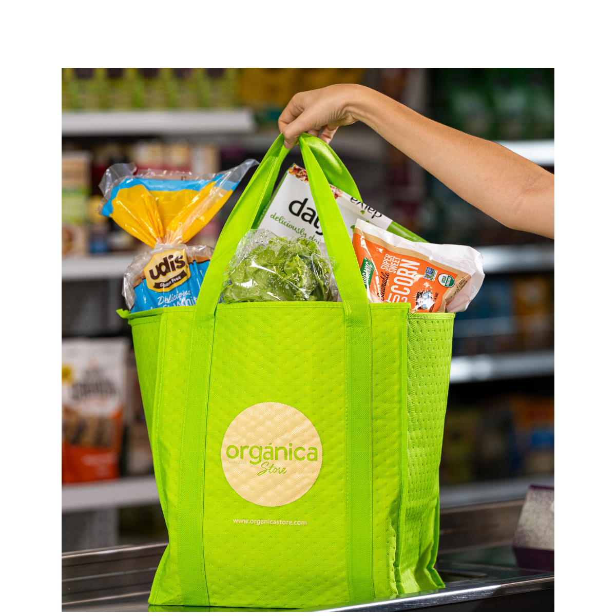 Orgánica Bolsas Insuladas Verdes 1c