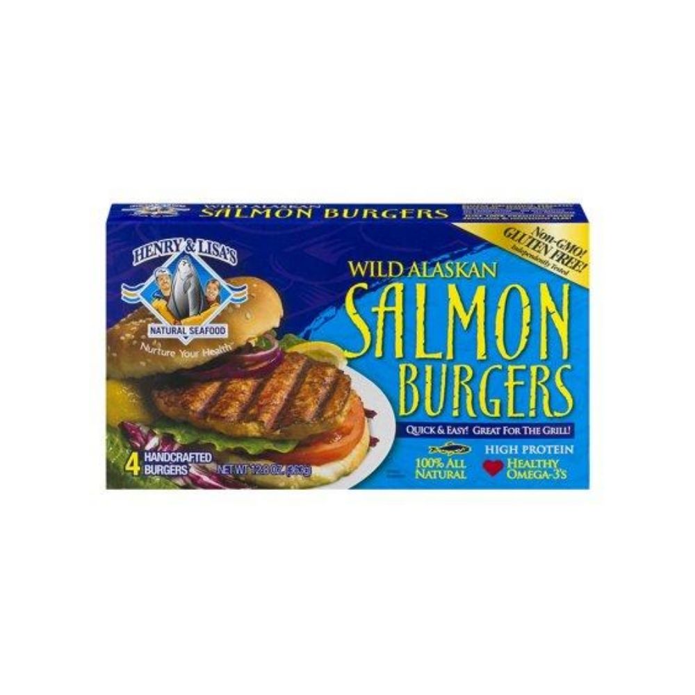 Henry & Lisa's Burger Salmon Wild GF 3.2oz 4c