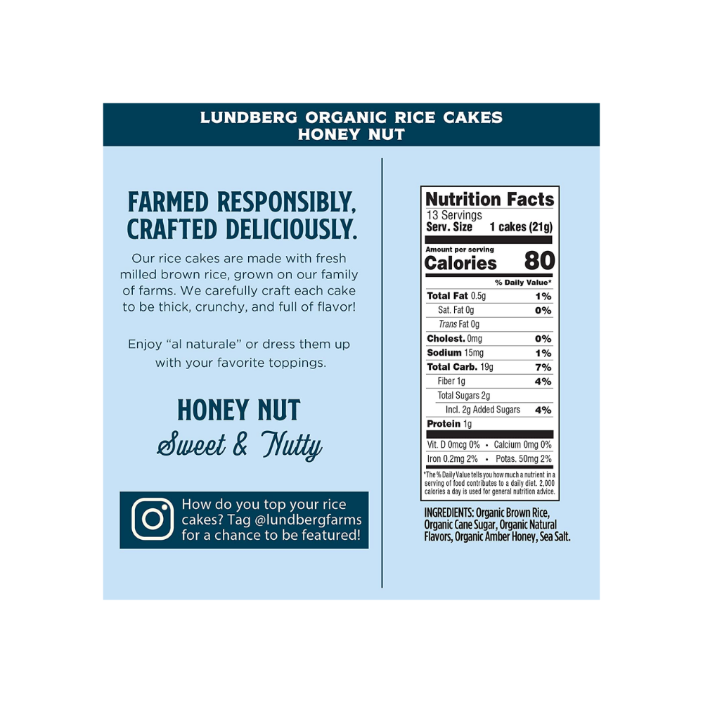 Lundberg Farms Honey Nut Rice Cakes