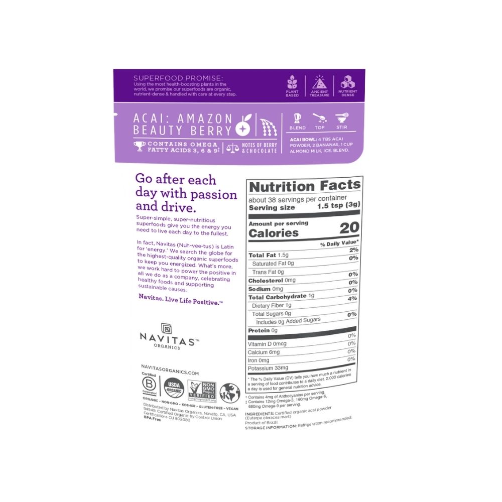 Navitas Acai Powder OG 4oz