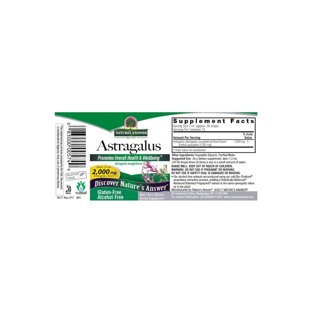 Nature's Answer Astragalus Rooth 1fz