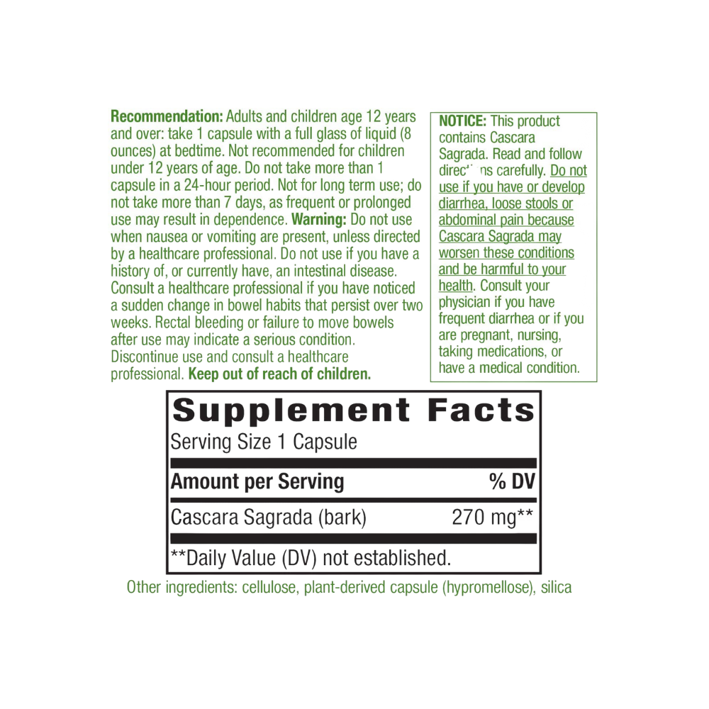 Nature's Way Cascara Sagrada Bark 100c
