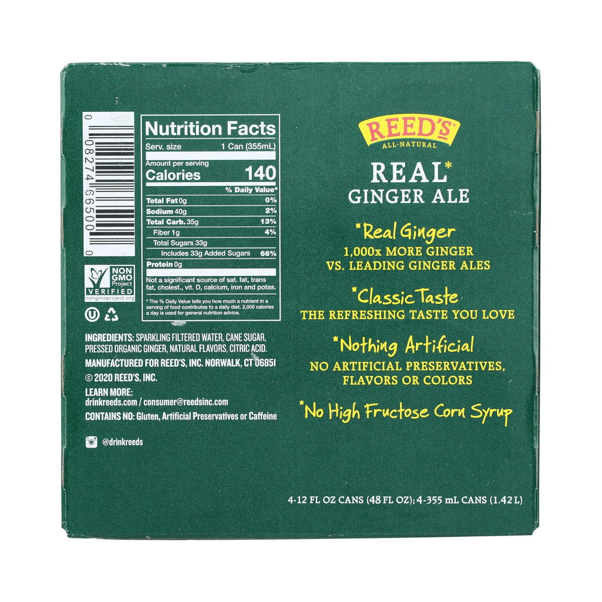 Reed´s Real Ginger Ale 6c