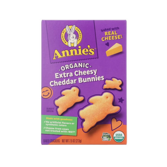 Annie's Extra Cheesy Cheddar Bunnies Baked Crackers 7.5oz