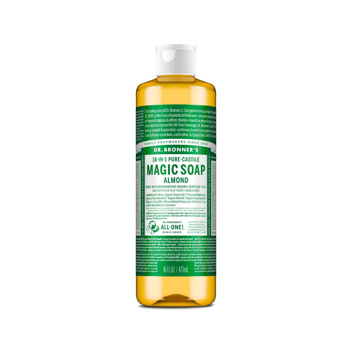 Dr. Bronner's Almond Liquid Soap  16oz