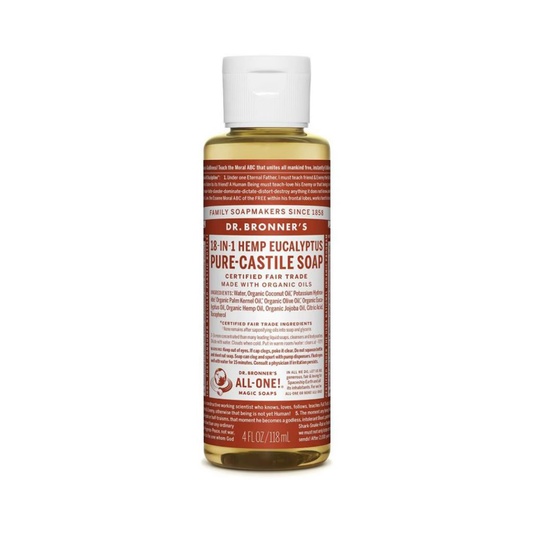 Dr. Bronner's Organic Pure Castile Liquid Soap Hemp Eucalyptus 4fl oz