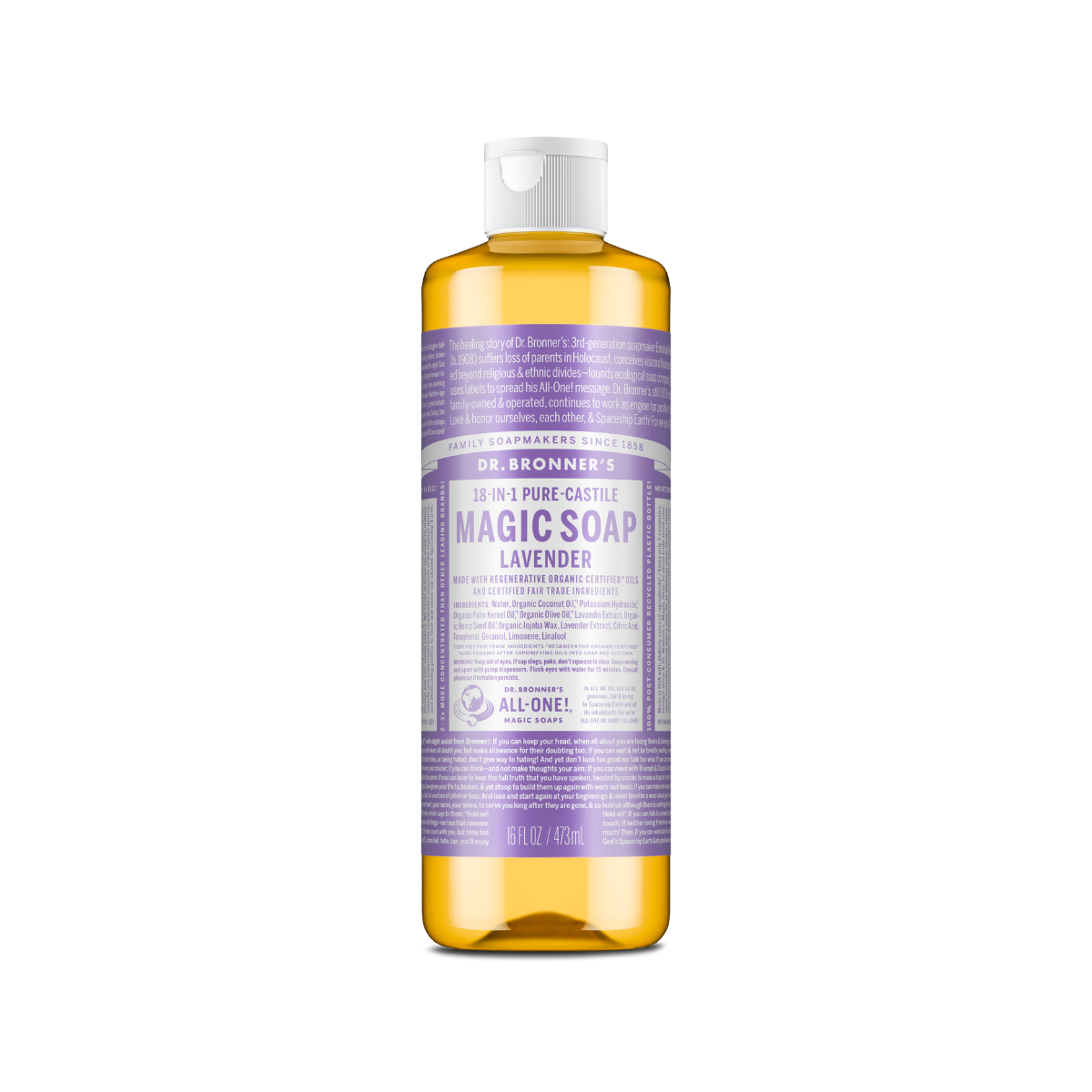 Dr. Bronner's Lavender Liquid Soap 16oz