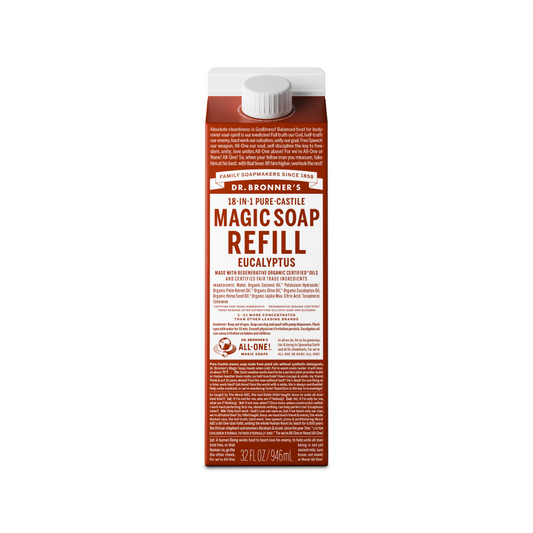 Dr. Bronner´s Pure castile liquid soad Eucalyptus refill carton 32oz