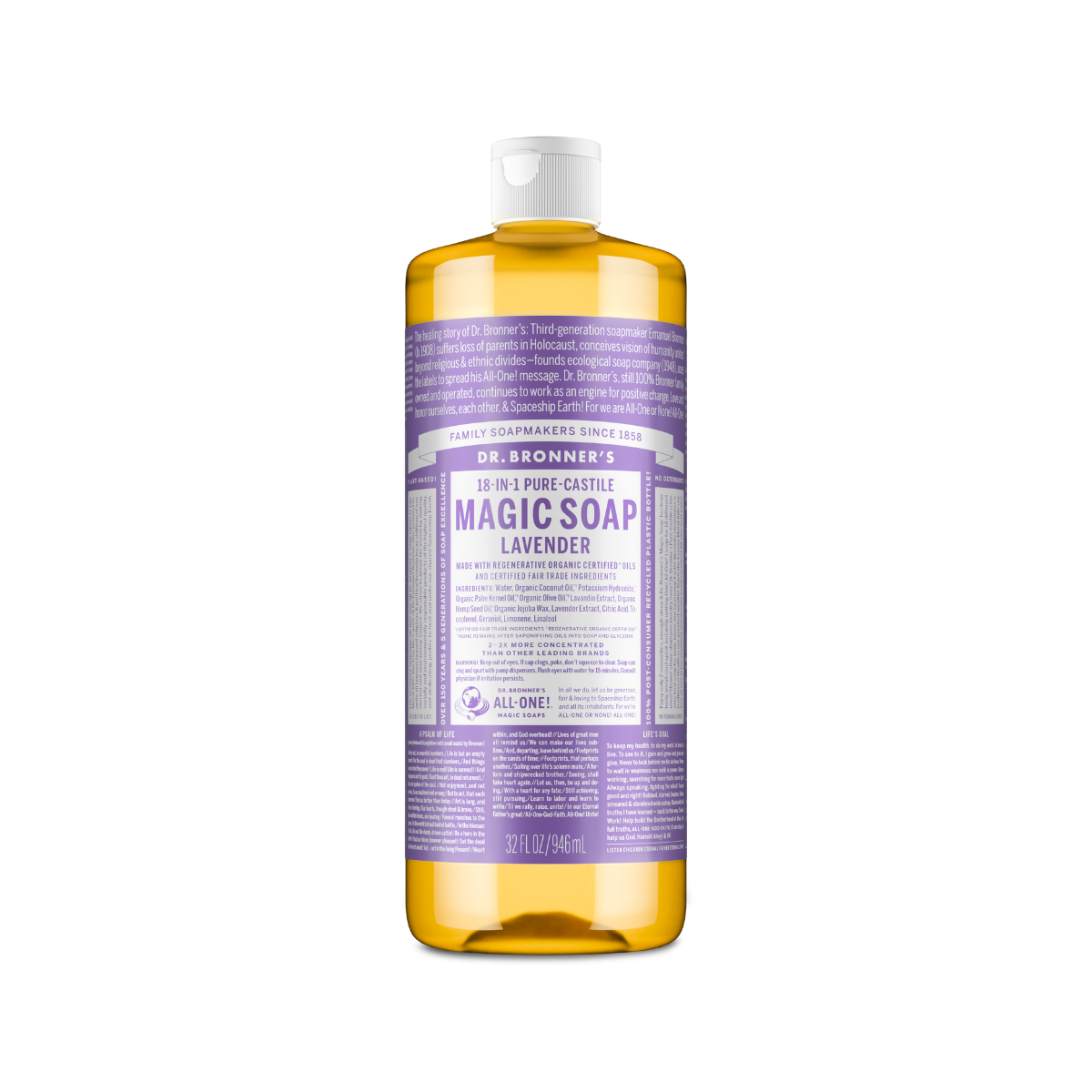 Dr. Bronner's Lavander Liquid Soap  32oz