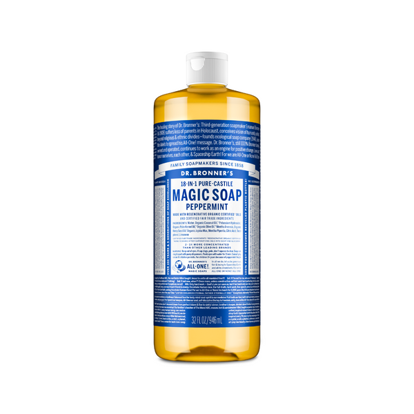 Dr. Bronner's Soap Peppermint Liquid 32oz – Orgánica Store Panamá