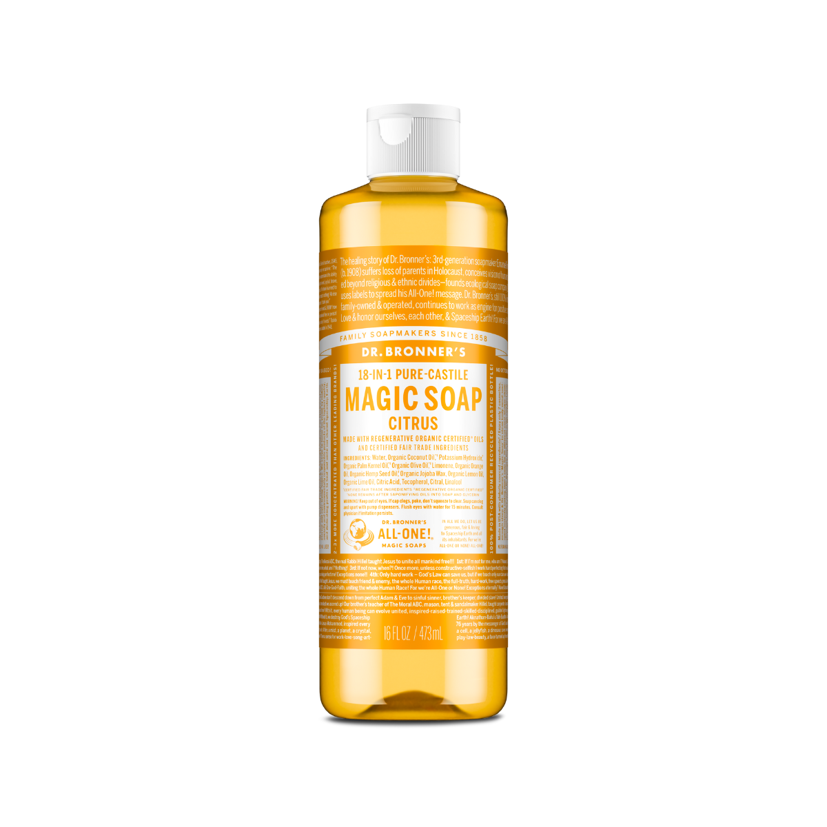 Dr. Bronner's Soap Citrus Liquid 16oz