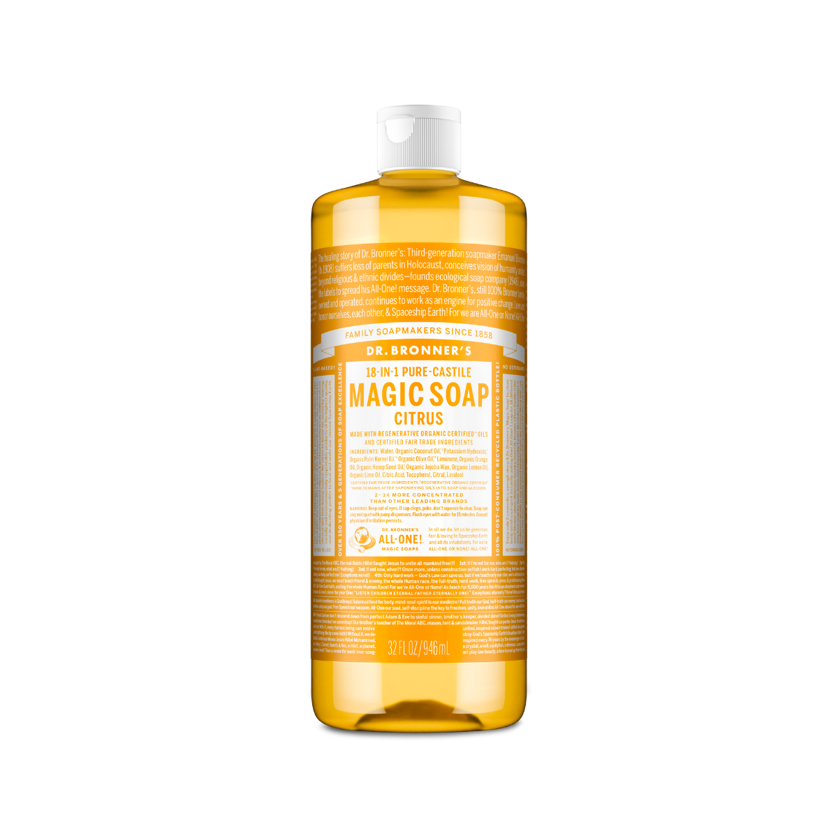 Dr. Bronner's Citrus Liquid Soap 32oz