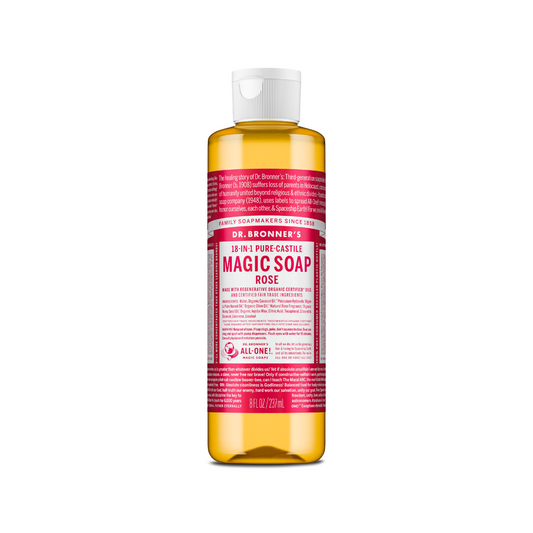 Dr. Bronner's Soap Rose Liquid 8oz