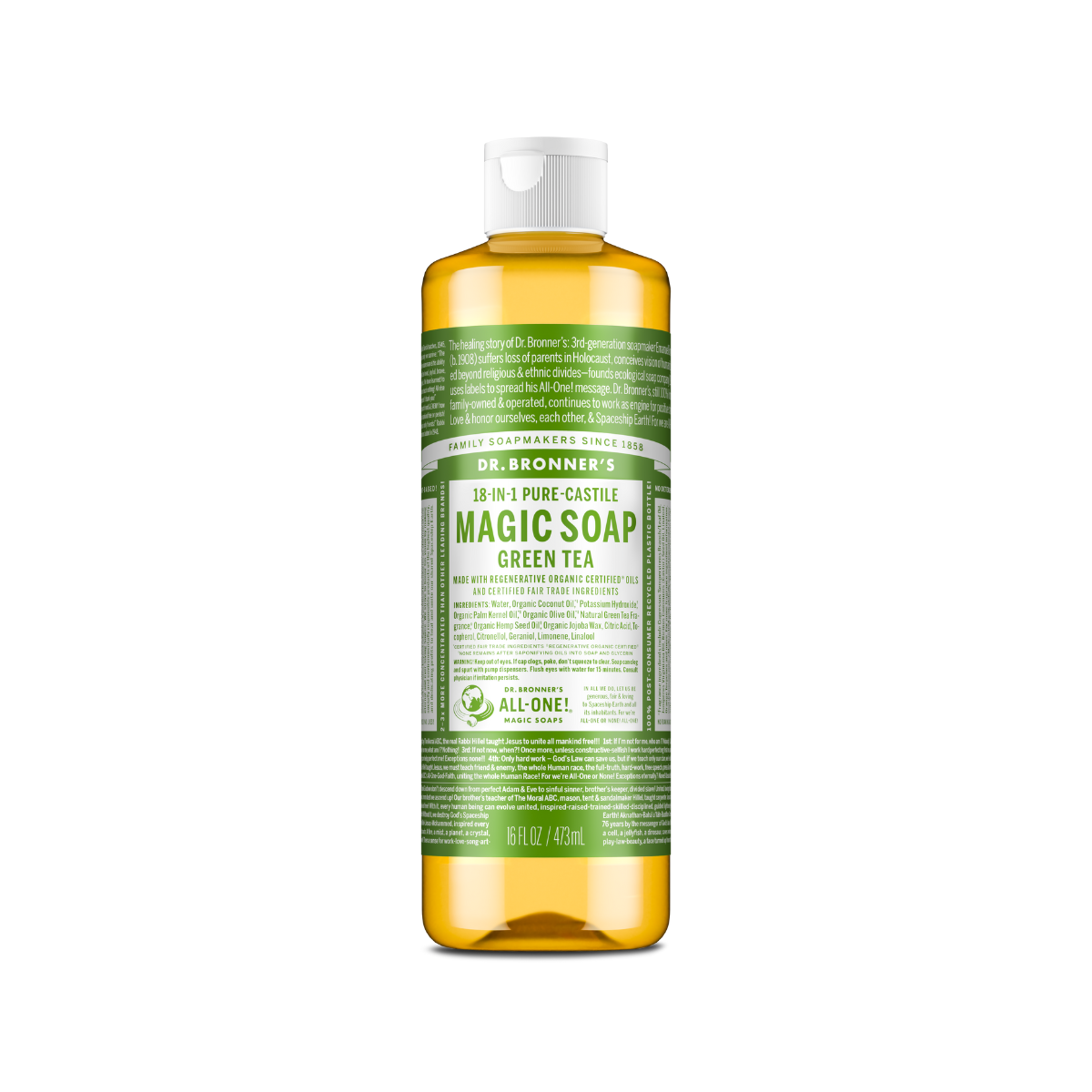 Dr. Bronner's Soap Green Tea Liquid 16oz