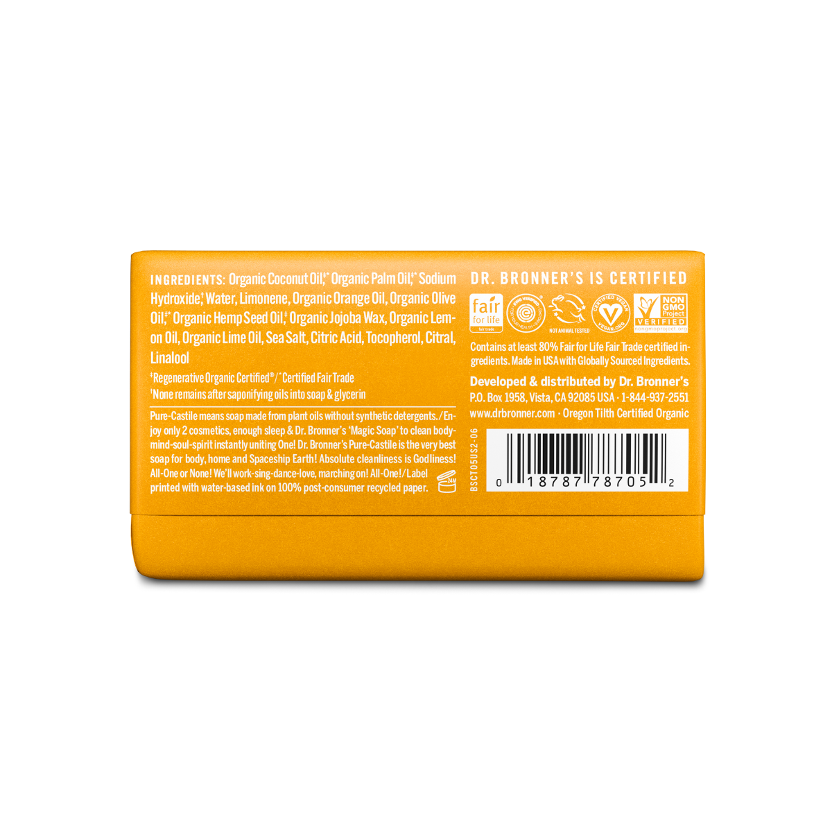 Dr. Bronner's Citrus Bar Soap