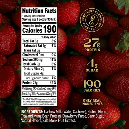Elmhurst Clean Protein Strawberry & Cream 11oz