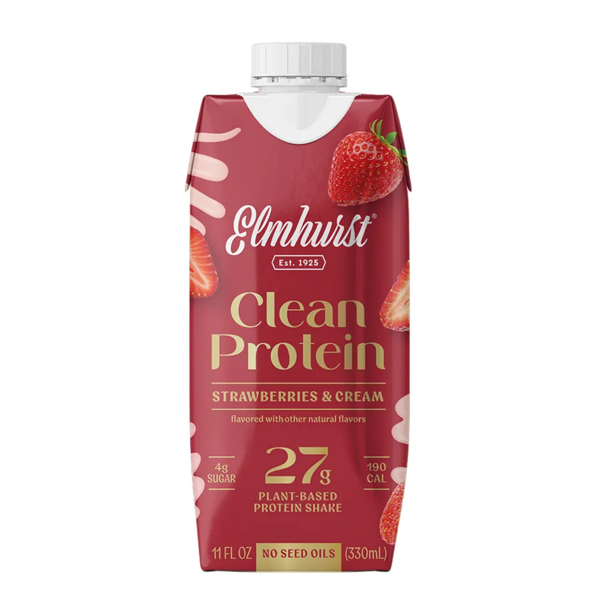 Elmhurst Clean Protein Strawberry & Cream 11oz