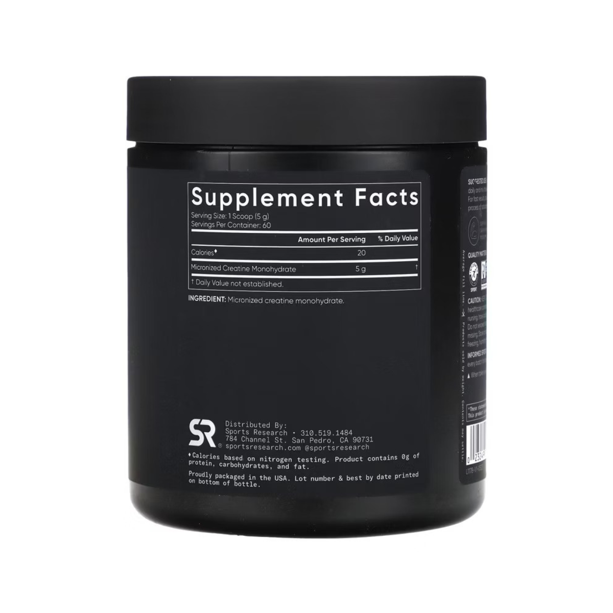 Sports Research Creatine Monohydrate Unflavored 10.58 oz