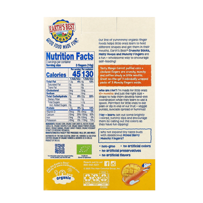 Earth´s Best Munchy Fingers Mango Carrot 1.05oz