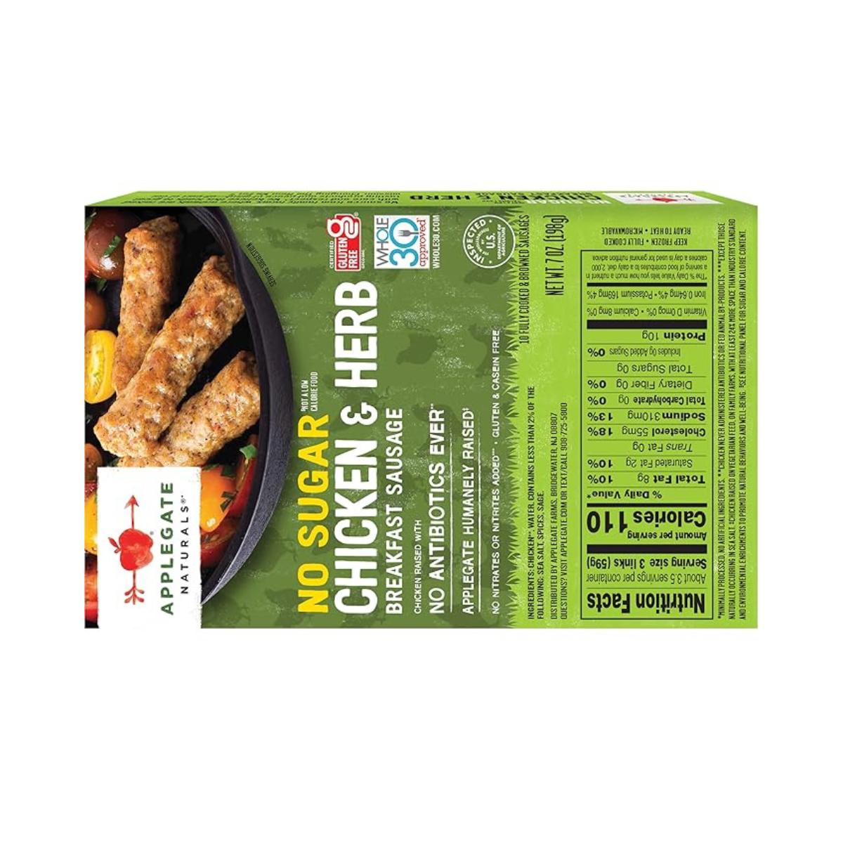 Applegate Natural No Sugar Chicken & Herb Breakfast Sausage 7oz