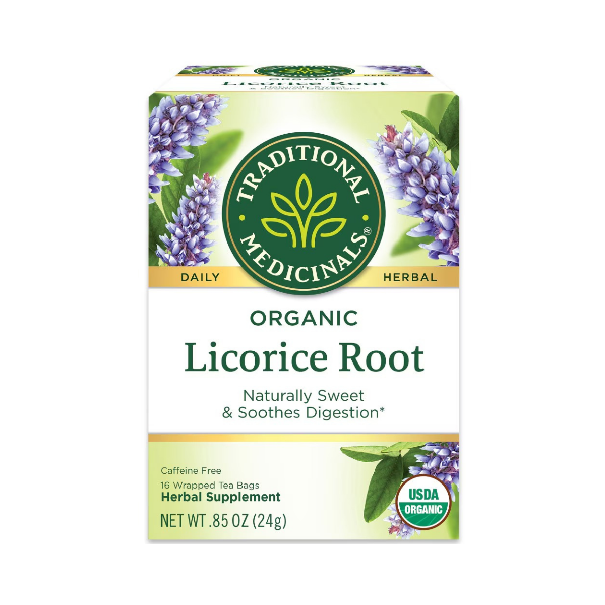 Traditional Medicinals Herbal Tea Organic Licorice Root 16c