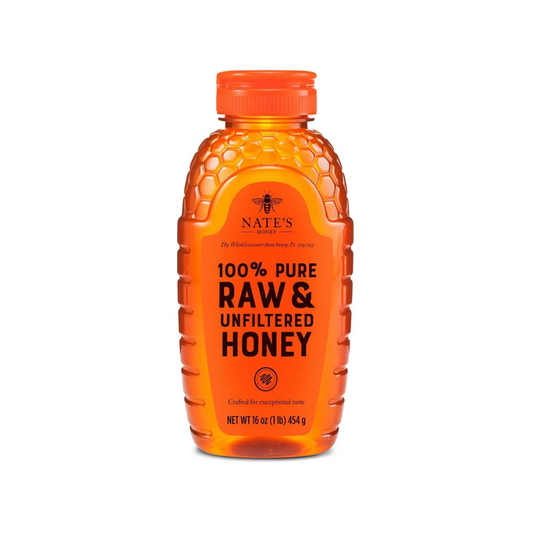 Nature Nate's 100% Pure Raw and Unfiltered Honey 16oz