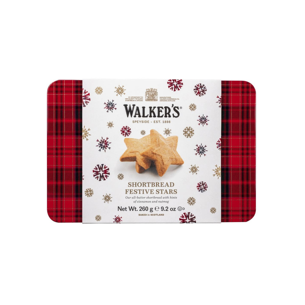 Walker's Festive Shortbread Stars Tin 9.2 oz