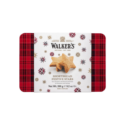 Walker's Festive Shortbread Stars Tin 9.2 oz