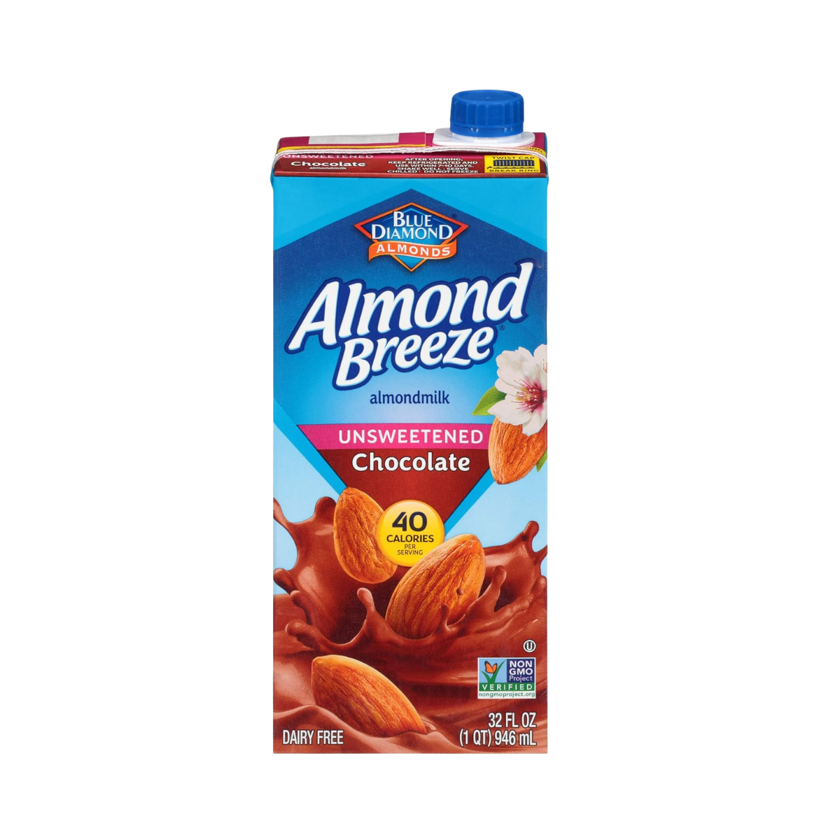 Blue Diamond Almond Breeze Unsweetened Chocolate Almondmilk 32oz