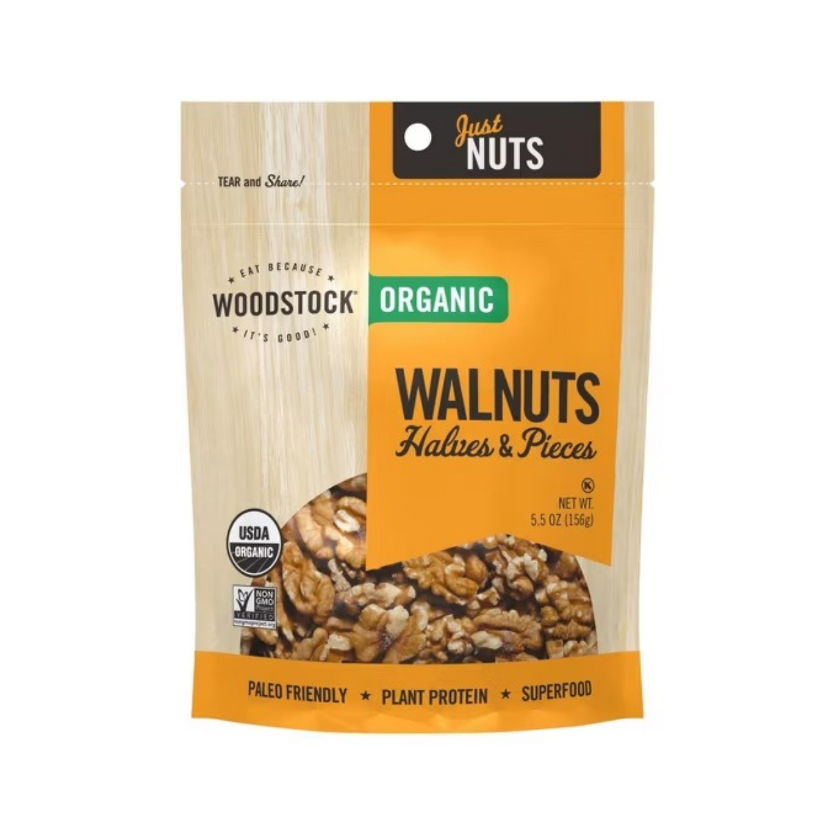 Woodstock Organic Walnuts Halves and Pieces 5.5oz