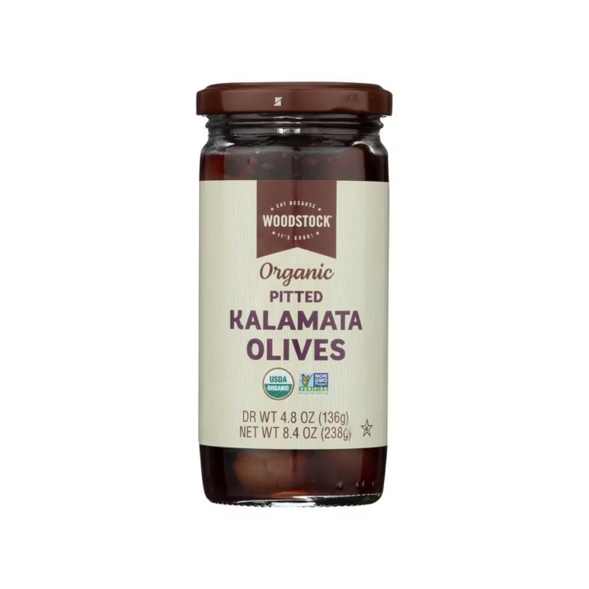 Woodstock Organic Pitted Kalamata Olives 8.4oz