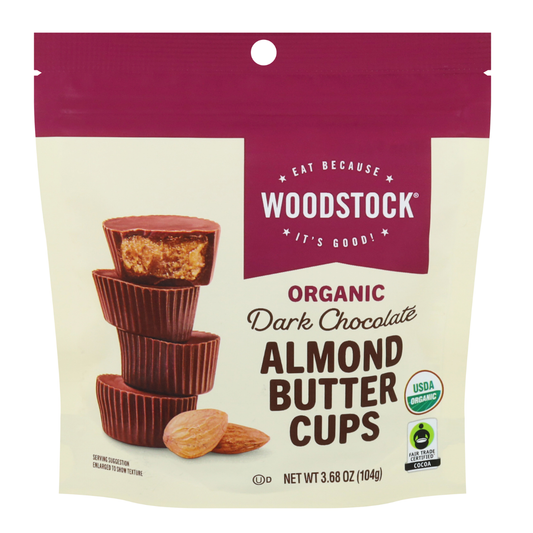 Woodstock Organic Dark Chocolate Almond Butter Cups 3.68 oz