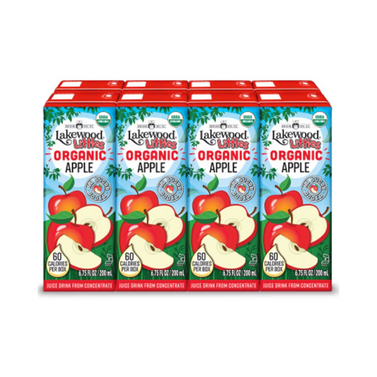 Lakewood Littles Organic Juice Boxes Apple 6.75 oz / Pack of 8