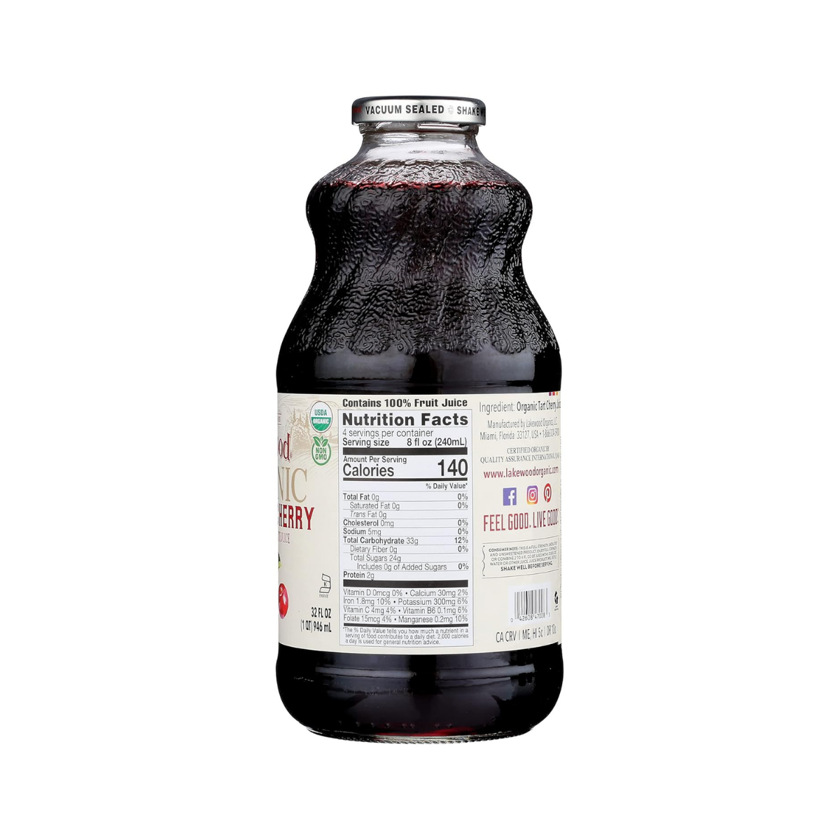 Lakewood Pure Cherry Tart Juice OG 32oz