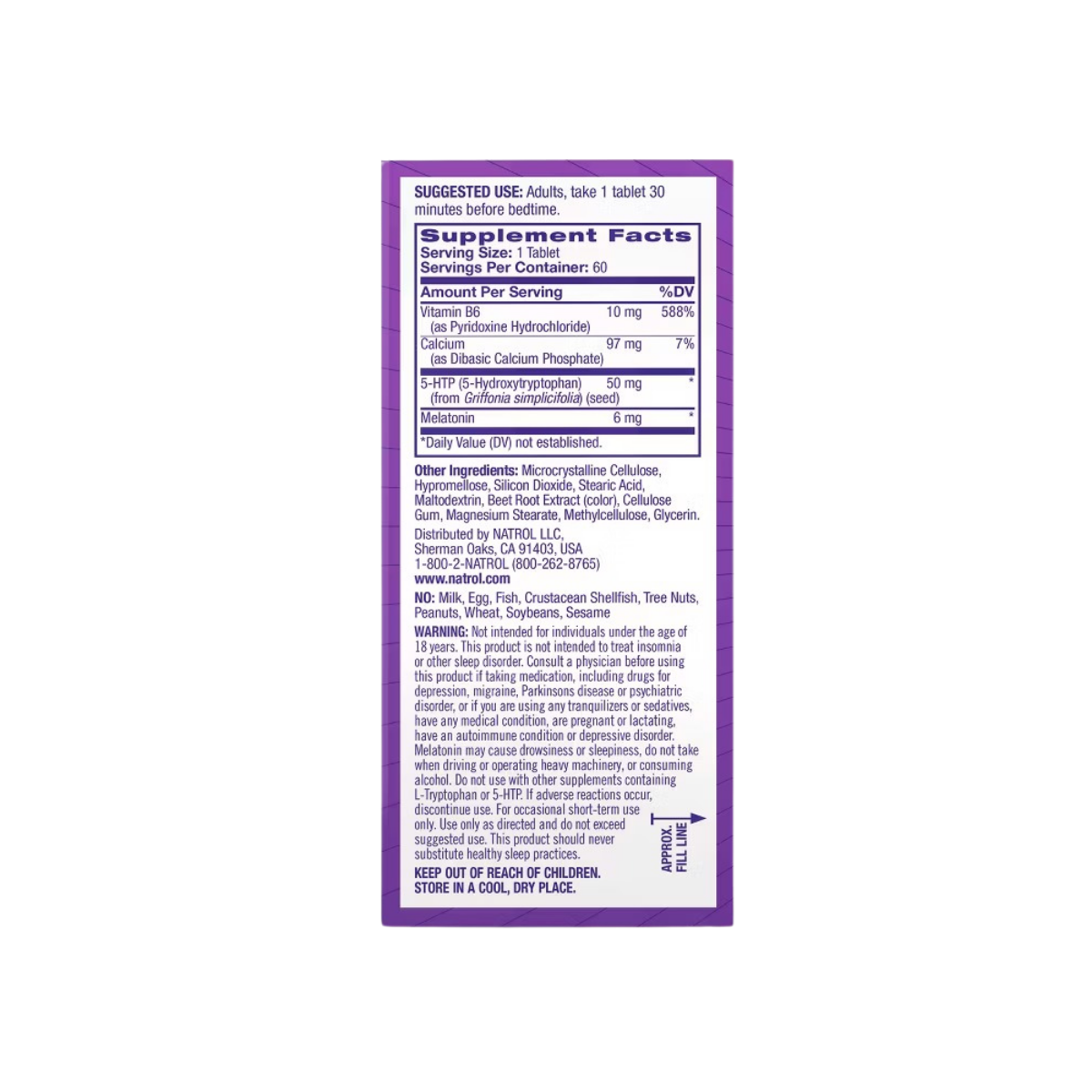 Natrol Melatonin 5-HTP Advanced Sleep Tablets 60c