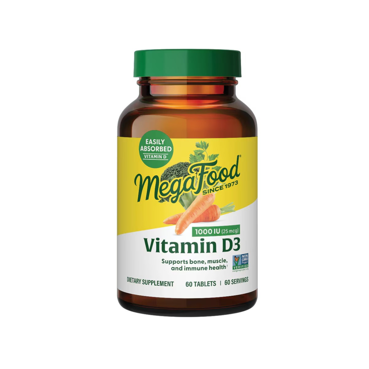 Mega Food Vitamin D3 1000 IU 60 c