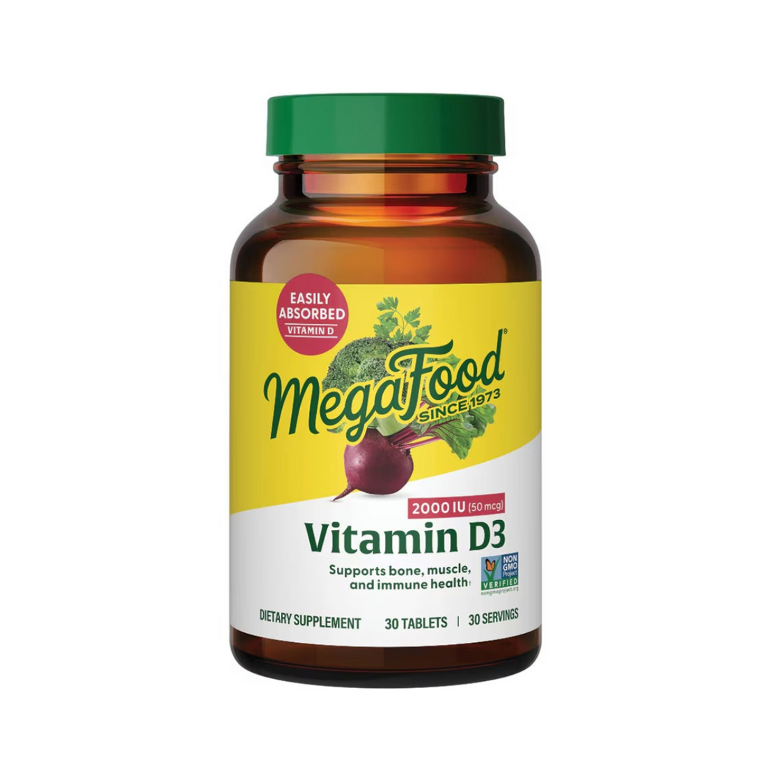 MegaFood Vitamin D3 2000IU 30c – Orgánica Store Panamá