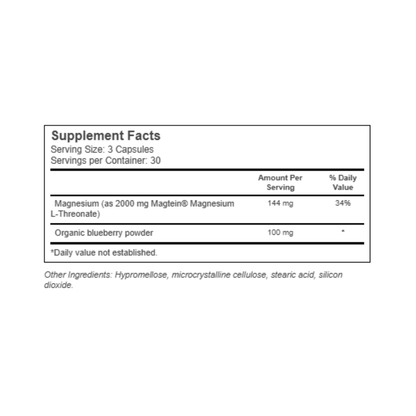 MegaFood Magtein Magnesium L-Threonate Capsules 90c